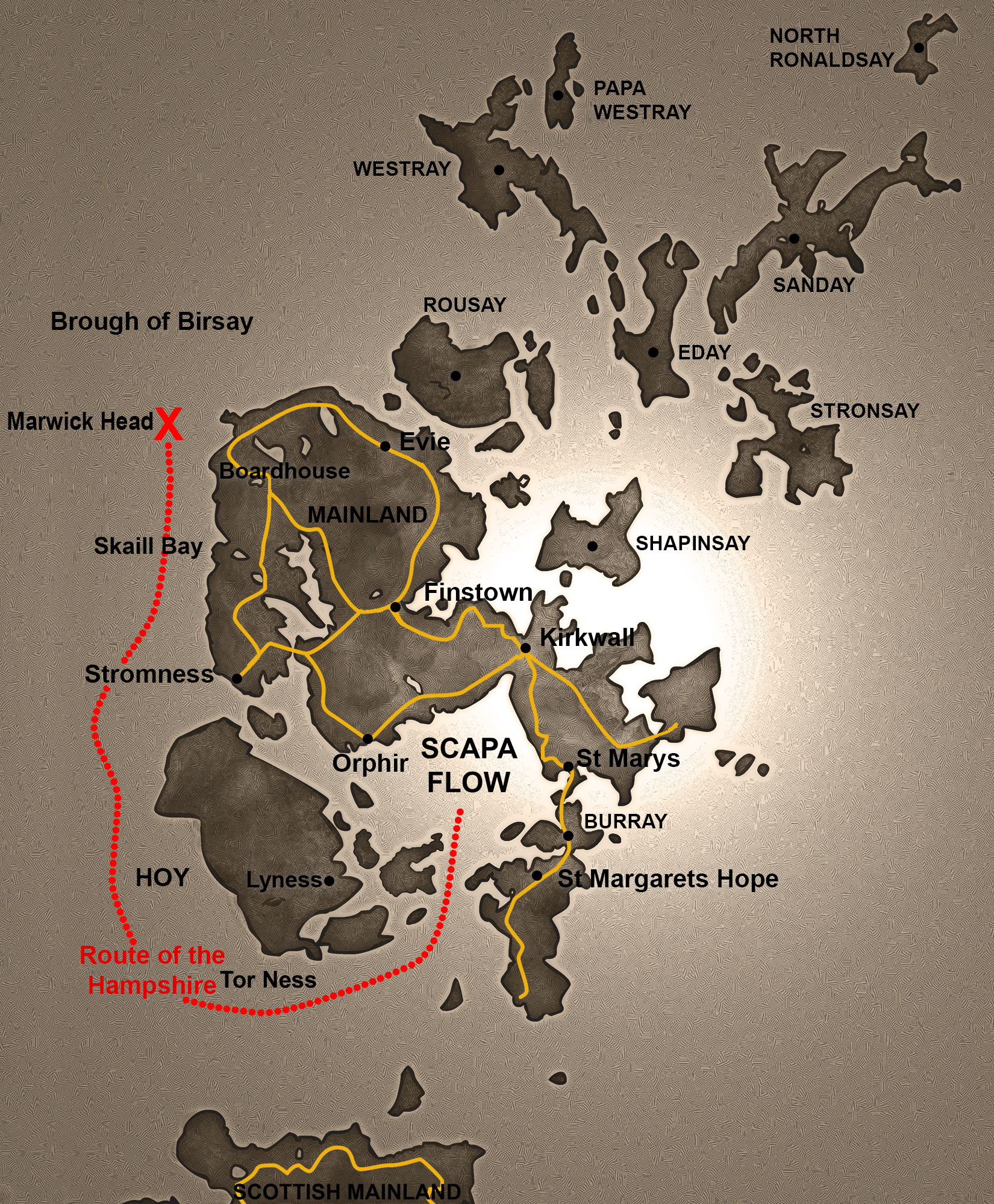 The Route Taken by The Hampshire