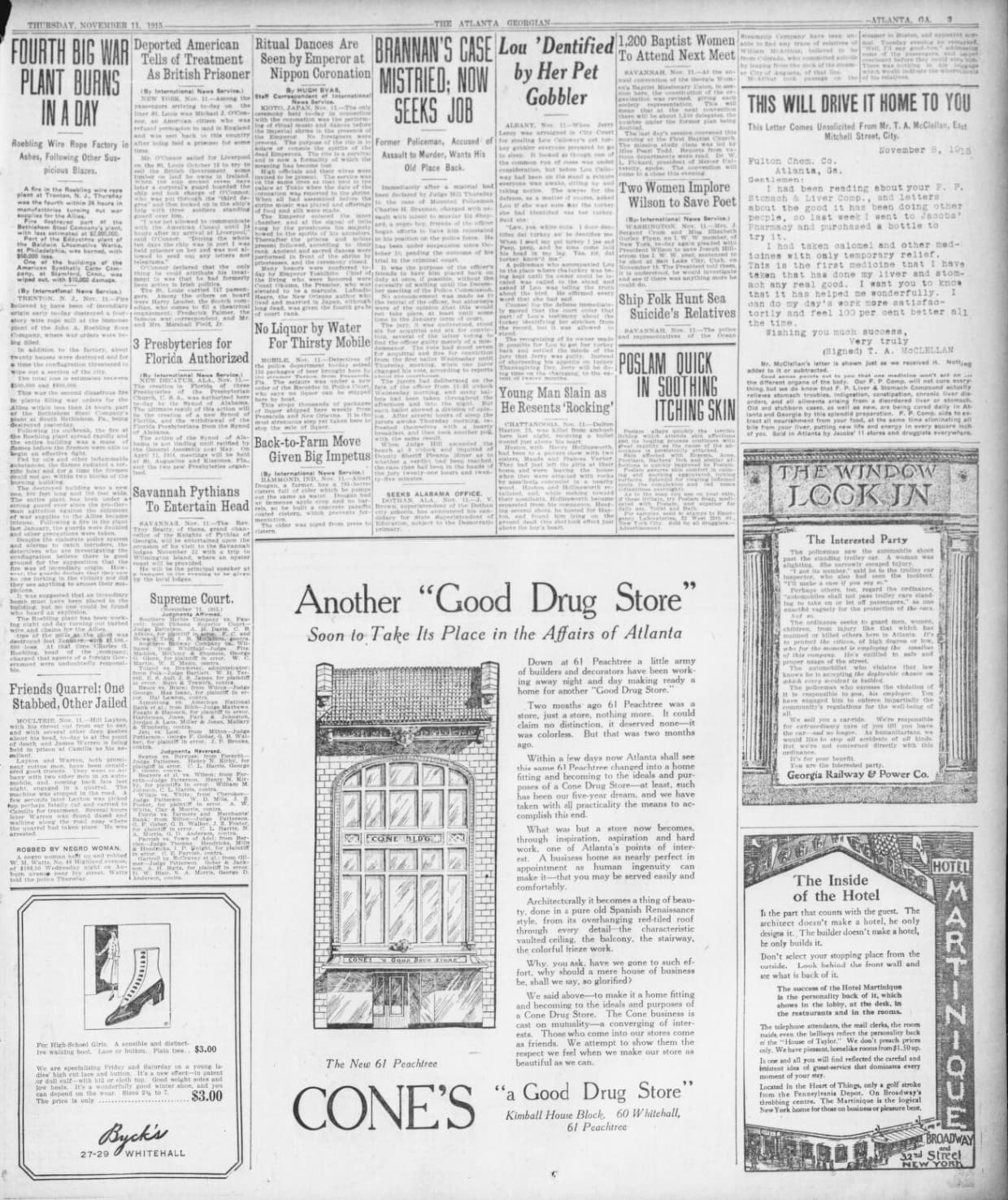Report on the Roebling Fire, 1915